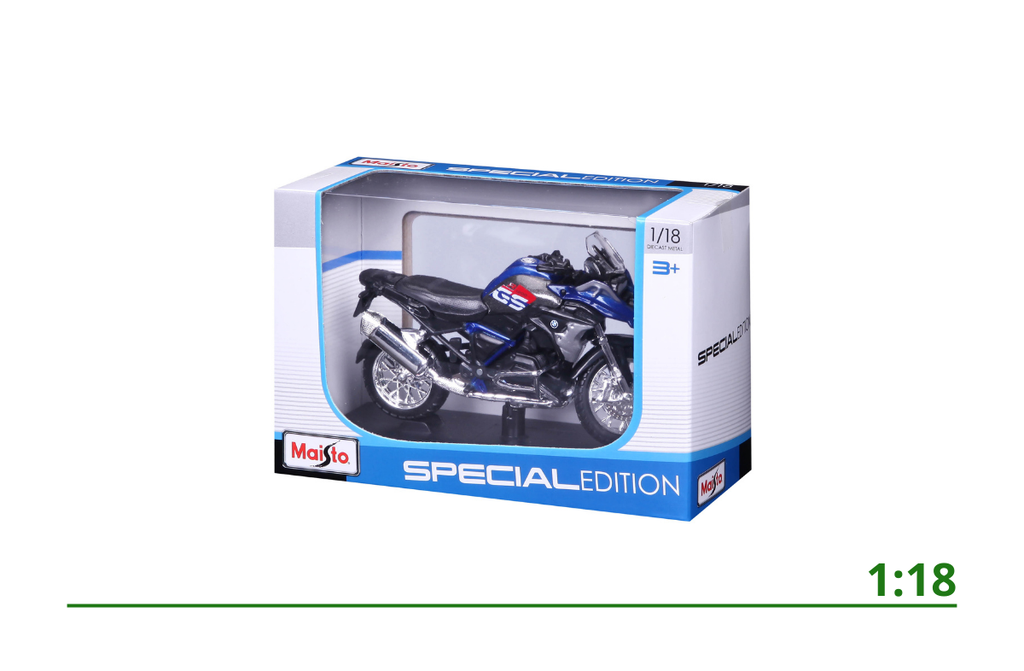 BMW R 1200 GS 2017 blauw/grijs 1:18