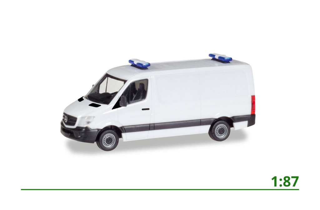 Minikit MB Sprinter met lichtbalk 1:87