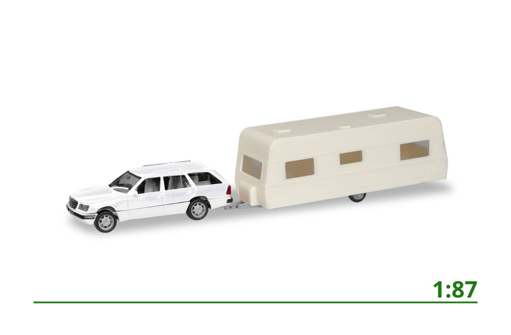 Minikit MB E-class + caravan 1:87