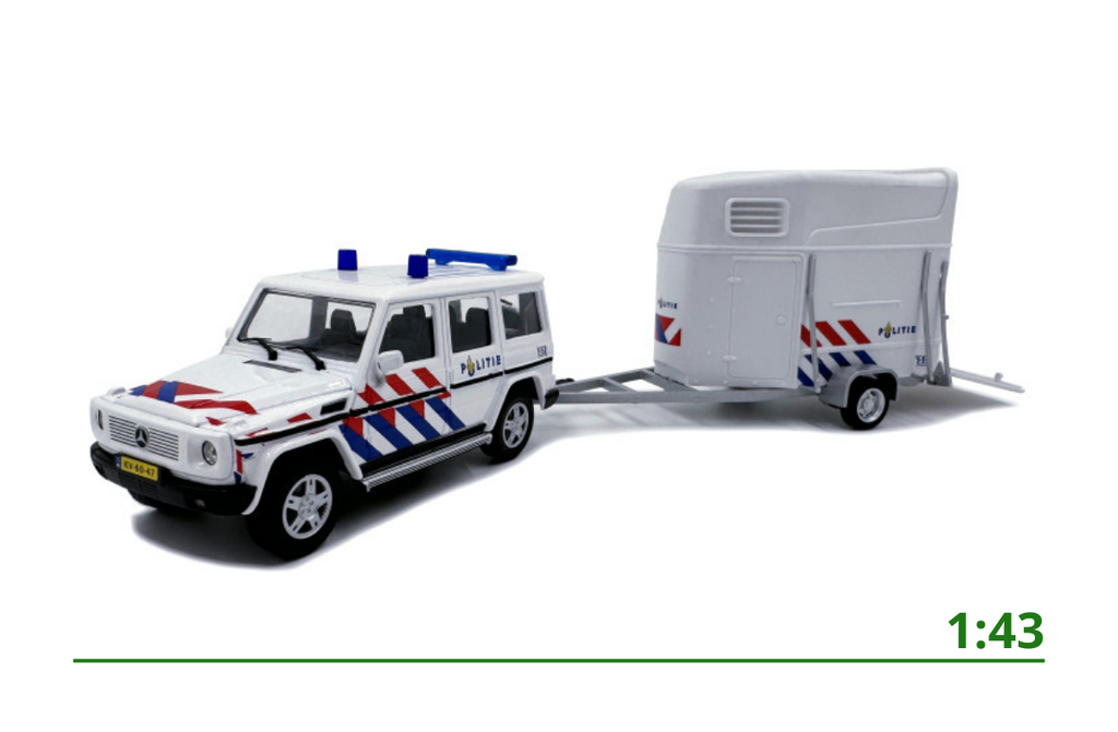 MB G-klasse + horse trailer Politie 1:43