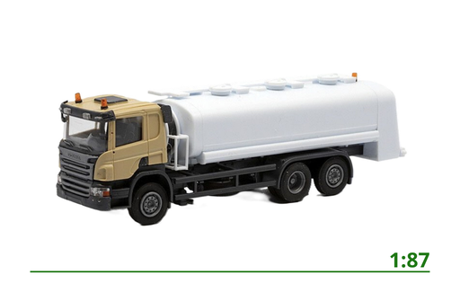 [O114] Scania P 6x2 tanker white 1:87